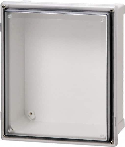 Fibox - Polycarbonate Standard Enclosure Hinge Cover - NEMA 4, 4X, 6, 6P, 12, 13, 8" Wide x 10" High x 6" Deep, Impact, Moisture & Corrosion Resistant, Dirt-tight & Dust-tight - Americas Tooling