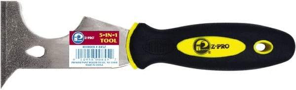 Premier Paint Roller - 2-1/2" Wide Chisel Edge Blade Steel 5-In-1 Tool - Stiff, Soft Grip Plastic Handle, 8.343" OAL - Americas Tooling