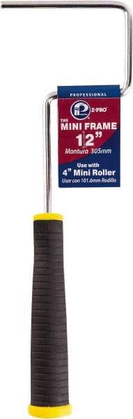 Premier Paint Roller - 4" Wide x 12" Long Mini Roller Frame - Steel Frame, Plastic Handle - Americas Tooling