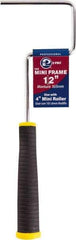 Premier Paint Roller - 4" Wide x 12" Long Mini Roller Frame - Steel Frame, Plastic Handle - Americas Tooling