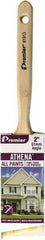 Premier Paint Roller - 2-1/2" Angled Polyester/Natural Angular Brush - 2" Bristle Length, 7" Wood Sash Handle - Americas Tooling