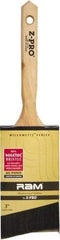 Premier Paint Roller - 3" Angled Polyester Angular Brush - 3-1/2" Bristle Length, 2" Wood Sash Handle - Americas Tooling