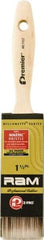 Premier Paint Roller - 1-1/2" Flat Polyester General Purpose Paint Brush - 2-1/4" Bristle Length, 5" Wood Beavertail Handle - Americas Tooling