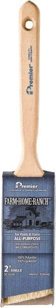 Premier Paint Roller - 3" Angled Polyester Angular Brush - 3" Bristle Length, 7" Wood Sash Handle - Americas Tooling