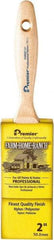 Premier Paint Roller - 2" Flat Nylon/Polyester General Purpose Paint Brush - 2-3/4" Bristle Length, 5-1/4" Wood Beavertail Handle - Americas Tooling