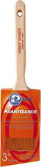 Premier Paint Roller - 3" Oval/Angle Polyester Sash Brush - 3-1/4" Bristle Length, 6-3/4" Wood Sash Handle - Americas Tooling