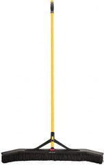 Rubbermaid - 36" Medium Duty Synthetic Push Broom - 3" Bristle Length, Foam Block, Threaded Handle Connection, Handle Included - Americas Tooling