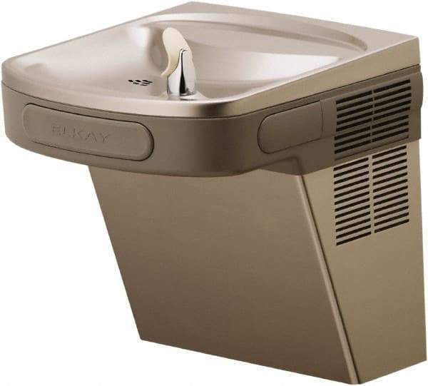 ELKAY - 8 GPH Cooling Capacity Barrier Free Wall Mounted Water Cooler & Fountain - Vinyl Cabinet, 20 to 100 psi, 115 Volts, 370 Watts, 4.0 Full Load Amperage, 0.5 hp, Copper - Americas Tooling