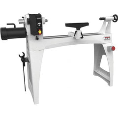 Jet - 18-1/2" Swing, 40" Distance Between Center, Woodworking Lathe - 2MT Headstock, 40 to 3,200 RPM, 4" Quill Travel - Americas Tooling