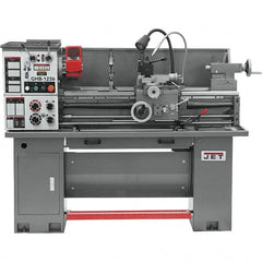 Jet - 12" Swing, 33" Between Centers, 230 Volt, Single Phase Bench Lathe - 5MT Taper, 2 hp, 75 to 1,400 RPM, 1-9/16" Bore Diam, 30" Deep x 58" High x 66" Long - Americas Tooling