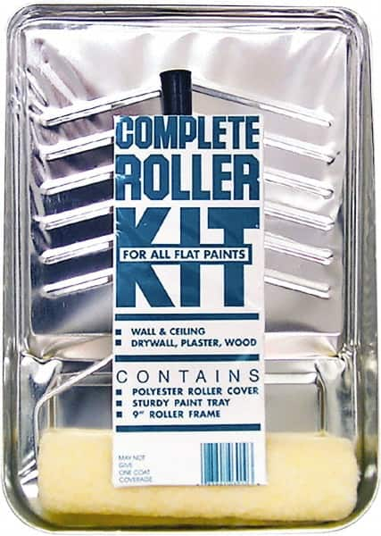 Premier Paint Roller - 3/8" Nap, Wall Paint Roller Set - 10" Wide, Steel Frame, Includes Paint Tray, Roller Cover & Frame - Americas Tooling