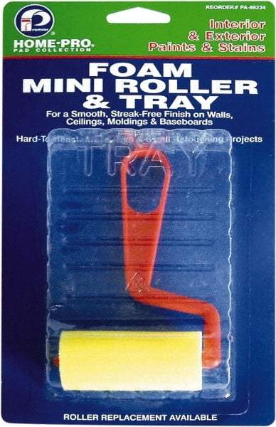 Premier Paint Roller - Mini Paint Roller Set - 5" Wide, Plastic Frame, Includes Paint Tray, Roller Cover & Frame - Americas Tooling