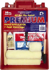 Premier Paint Roller - 1/2" Nap, Wall Paint Roller Set - 10" Wide, Steel Frame, Includes Paint Tray, Roller Cover & Frame - Americas Tooling