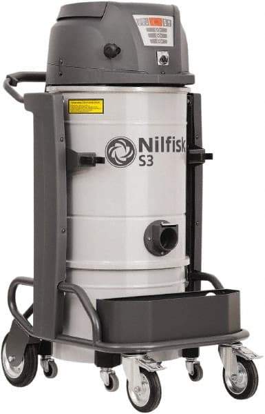 Nilfisk - 13 Gal, Steel Tank, Dry, Industrial Vacuum - 3.22 hp, 15.8 Amps - Americas Tooling