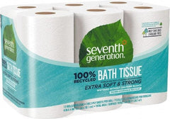 Seventh Generation - 960' Roll Length x 4" Sheet Width, Standard Roll Toilet Tissue - 240 Sheets per Roll, 2 Ply, White, Recycled Fiber - Americas Tooling