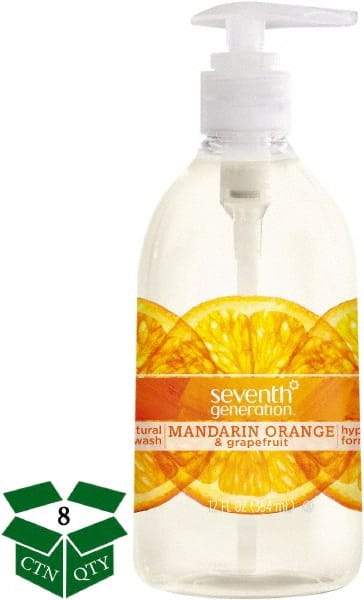 Seventh Generation - 12 oz Pump Bottle Liquid Soap - Clear, Mandarin Orange & Grapefruit Scent - Americas Tooling