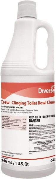 Diversey - 1 qt Bottle Liquid Toilet Bowl Cleaner - Floral Scent, Disinfectant, Nonacidic, Toilet Bowl - Americas Tooling