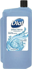 Dial - 1 L Cartridge Spring Water Body Wash - Translucent Blue, Fits Manual Liquid Dispensers - Americas Tooling