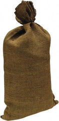 Made in USA - 14" Long x 26" High Sand Bag - Olive Green Burlap, For Spill Containment - Americas Tooling