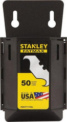 Stanley - 50 Piece, Carbon Steel, Hook Blade - 2-7/16" Long, 0.0235" Blade Thickness - Americas Tooling