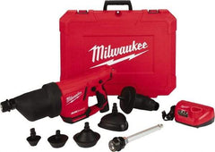 Milwaukee Tool - 12V Lithium-Ion Battery Battery Drain Cleaning Machine - For 1" to 4" Pipe - Americas Tooling