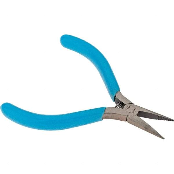 Xcelite - 13/16" Jaw Length x 3/8" Jaw Width, Long Nose Comfort Grip Pliers - Serrated Jaw, Bi-Material Cushion Handle - Americas Tooling