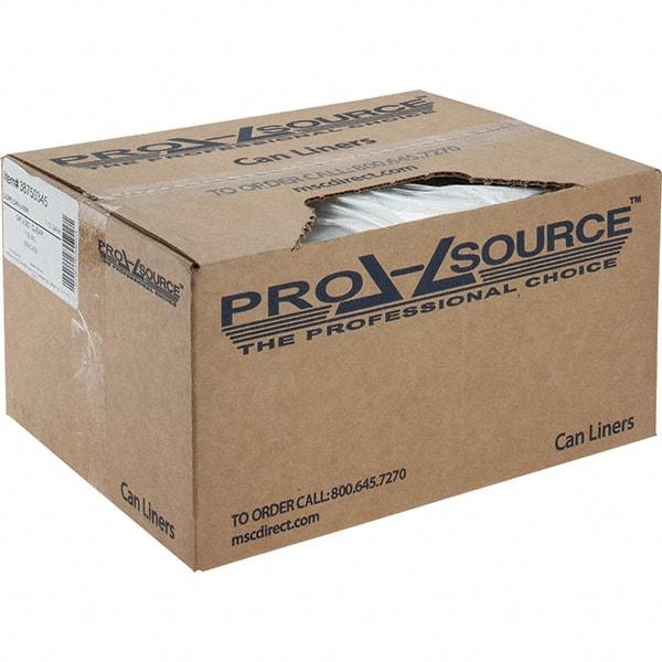 PRO-SOURCE - 1 mil Thick, Heavy-Duty Trash Bags - Linear Low-Density Polyethylene (LLDPE), Flat Pack Dispenser, 15" Wide x 23" High, Clear - Americas Tooling