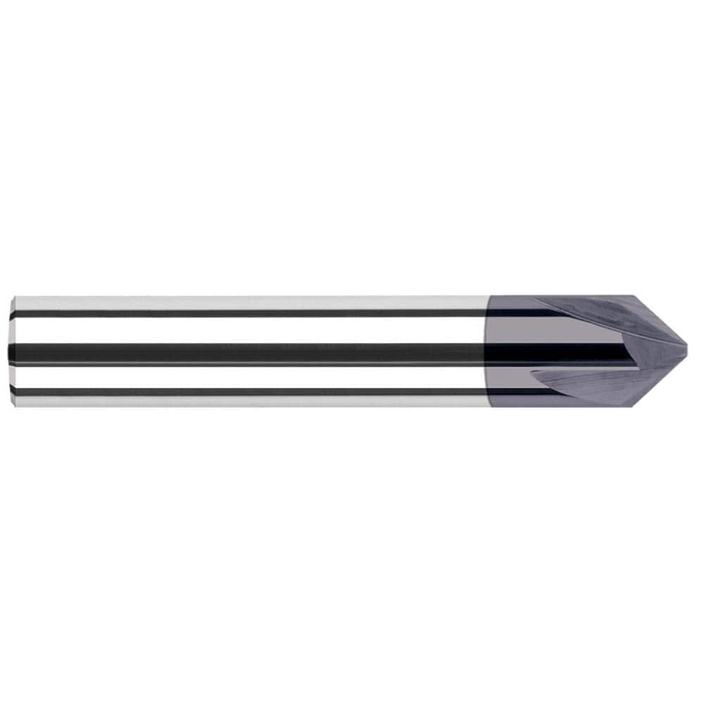 Harvey Tool - 1/2" Diam 140°/40° 4-Flute Single End Solid Carbide Chamfer Mill - Exact Industrial Supply