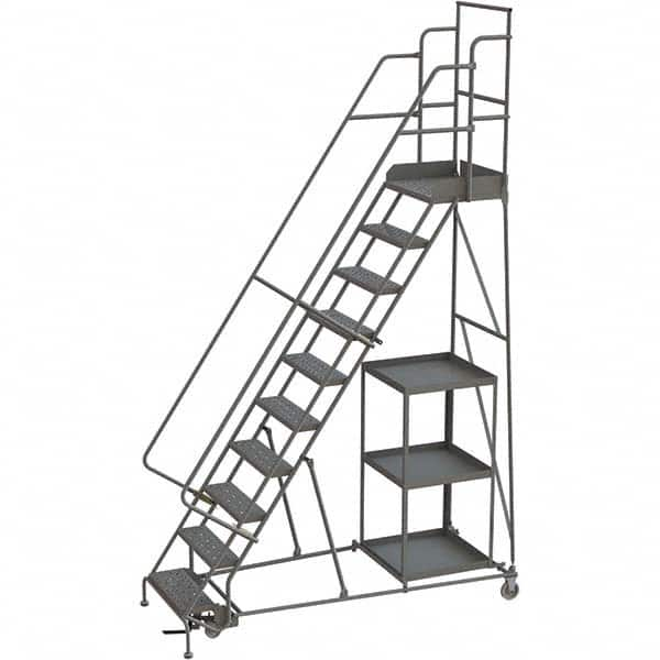 TRI-ARC - Rolling & Wall Mounted Ladders & Platforms Type: Stock-Picking Ladder Style: Rolling Safety Stock Picking Ladder - Americas Tooling