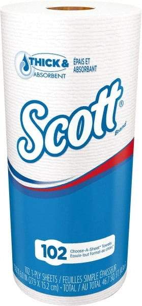 Scott - Perforated Roll of 1 Ply White Paper Towels - 11" Wide, 53' Roll Length - Americas Tooling