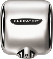 Excel Dryer - 1450 Watt Silver Finish Electric Hand Dryer - 110/120 Volts, 12.2 Amps, 11-3/4" Wide x 12-11/16" High x 6-11/16" Deep - Americas Tooling