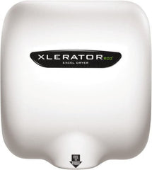 Excel Dryer - 500 Watt White Finish Electric Hand Dryer - 208/277 Volts, 2.2 Amps, 11-3/4" Wide x 12-11/16" High x 6-11/16" Deep - Americas Tooling