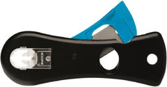 Martor USA - Recessed/Hook Blade Safety Utility Knife - 1.53" Blade, Black & Blue Polycarbonate Handle, 1 Blade Included - Americas Tooling