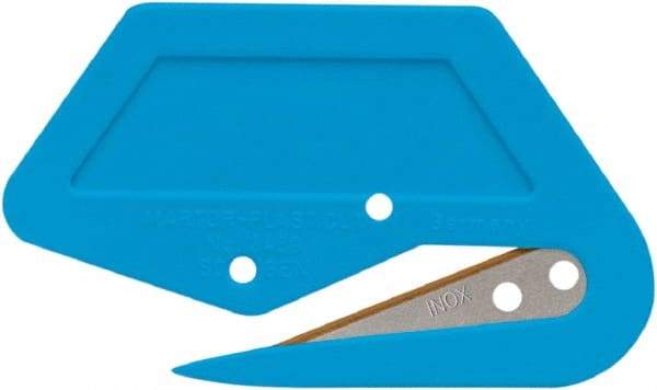 Martor USA - Recessed/Hook Blade Safety Utility Knife - Blue Polycarbonate Handle, 1 Blade Included - Americas Tooling