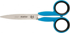 Martor USA - 2.2" LOC, 5.27" OAL Stainless Steel Blunt-Point Scissors - Ambidextrous, Fiberglass Straight Handle, For Fabrics, Paper, Heavy Weight Paper - Americas Tooling