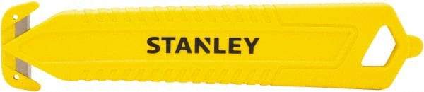 Stanley - Recessed/Concealed Fixed Blade Safety Cutter - 0.2145" Steel Blade, Yellow & Black Plastic Handle, 1 Blade Included - Americas Tooling