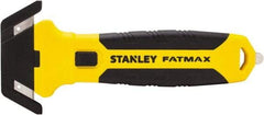 Stanley - Recessed/Concealed Fixed Blade Safety Cutter - 0.2165" Steel Blade, Yellow & Black Bi-Material Handle, 1 Blade Included - Americas Tooling