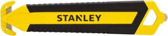 Stanley - Recessed/Concealed Fixed Blade Safety Cutter - 0.2145" Steel Blade, Yellow & Black Bi-Material Handle, 1 Blade Included - Americas Tooling