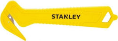 Stanley - Recessed/Concealed Fixed Blade Safety Cutter - 0.372" Steel Blade, Yellow & Black Plastic Handle, 1 Blade Included - Americas Tooling