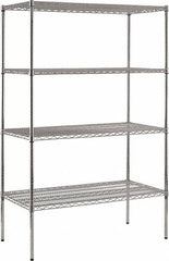 Sandusky Lee - 4 Shelf Wire Shelving Unit - 48" Wide x 24" Deep x 86" High, - Americas Tooling