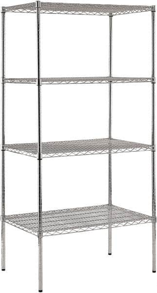 Sandusky Lee - 4 Shelf Wire Shelving Unit - 36" Wide x 24" Deep x 86" High, - Americas Tooling