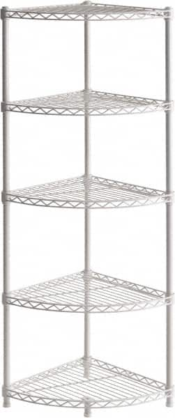 Sandusky Lee - 5 Shelf Wire Shelving Unit - 14" Wide x 14" Deep x 47" High, - Americas Tooling