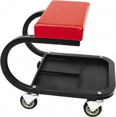 Whiteside - 440 Lb Capacity, 4 Wheel Creeper Seat with Tray - Steel, 15-1/2" Long x 19" High x 14" Wide - Americas Tooling