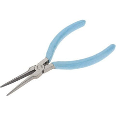 Xcelite - 5-1/2" Jaw Length x 15/32" Jaw Width, Long Needle Nose Comfort Grip Pliers - Smooth Jaw, Bi-Material Cushion Handle - Americas Tooling