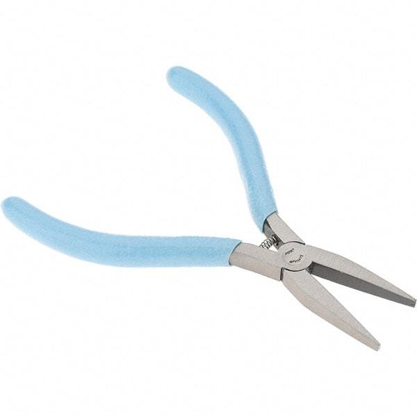 Xcelite - 5" Jaw Length x 7/16" Jaw Width, Long Flat Nose Comfort Grip Pliers - Smooth Jaw, Bi-Material Cushion Handle - Americas Tooling