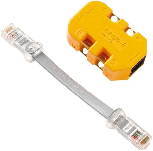 Fluke Networks - Yellow Electrical Test Equipment Modular Adapter - Use with Telephone Test Sets - Americas Tooling