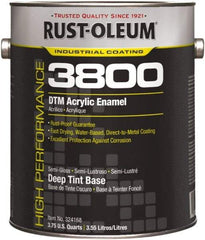 Rust-Oleum - 1 Gal Deep Tint Base Semi Gloss Finish Acrylic Enamel Paint - 150 to 270 Sq Ft per Gal, Interior/Exterior, Direct to Metal - Americas Tooling