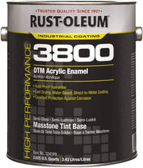 Rust-Oleum - 1 Gal Masstone Tint Base Semi Gloss Finish Acrylic Enamel Paint - 150 to 270 Sq Ft per Gal, Interior/Exterior, Direct to Metal - Americas Tooling