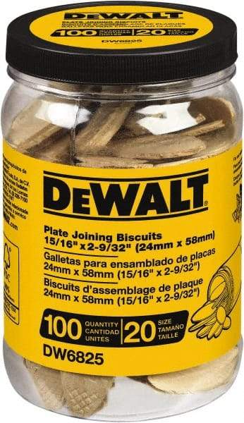 DeWALT - Size 20 Biscuits - 100 Pieces, Tube - Americas Tooling