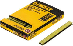 DeWALT - 1/2" Long x 1/4" Wide, 18 Gauge Crowned Construction Staple - Steel, Copper Finish, Chisel Point - Americas Tooling